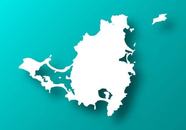 Map of Saint Martin and Sint Maarten island