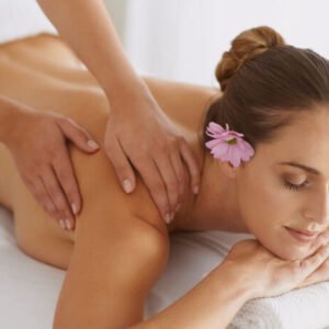 Professional therapist performing a relaxing Swedish massage at a luxury spa in Saint Martin SXM.